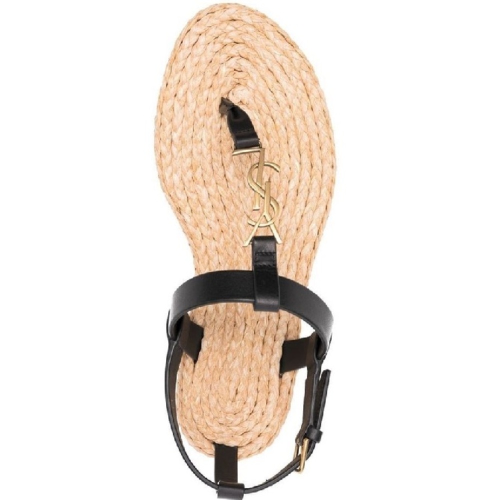 Saint Laurent Cassandra Leather Sandal